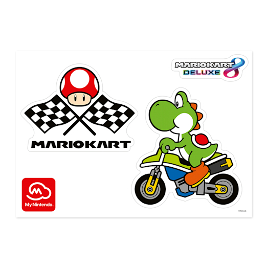 Autocollants pour fenêtre Mario Kart 8 Deluxe - Lot 2