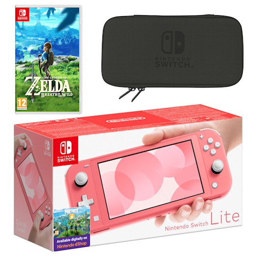 Nintendo Switch Lite (Coral) The Legend of Zelda: Breath of the Wild Pack