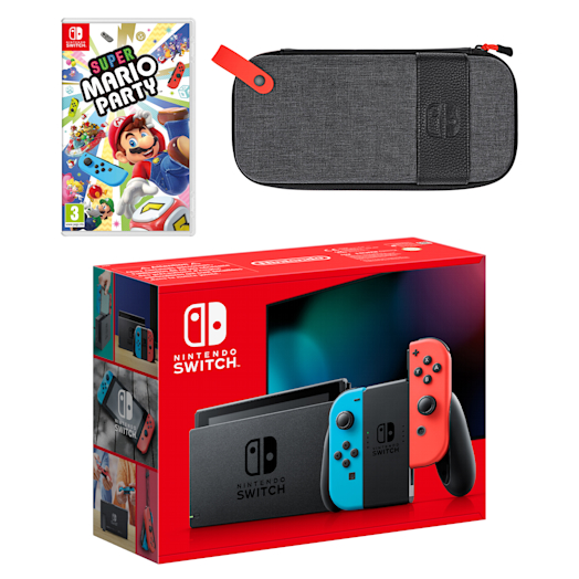 Nintendo Switch (Neon Blue/Neon Red) Super Mario Party Pack