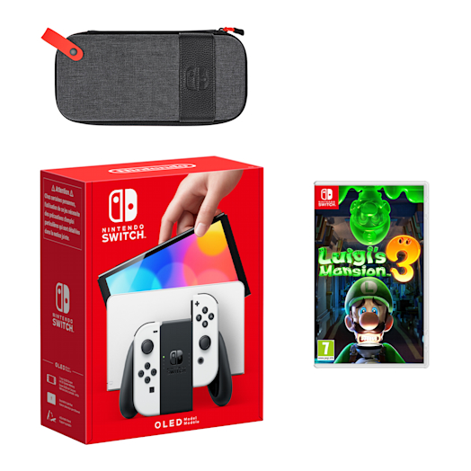 Nintendo Switch – OLED Model (White) Luigi's Mansion 3 Pack