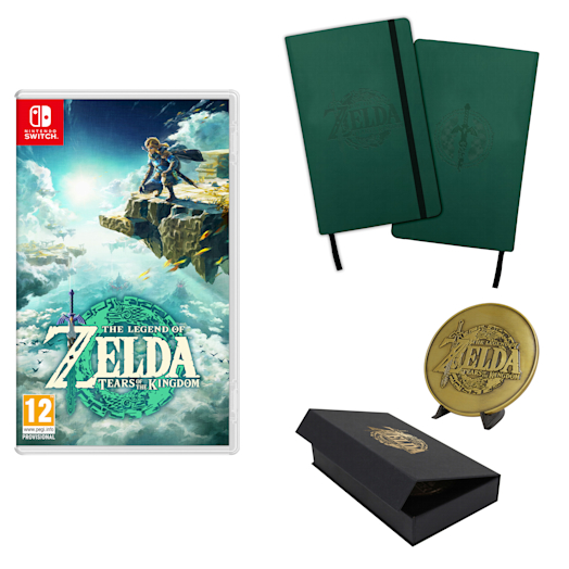 The Legend of Zelda: Tears of the Kingdom + Notebook + Collector's Medal Bundle