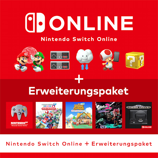 Mitgliedschaft für Nintendo Switch Online + Erweiterungspaket