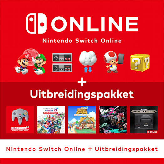 Nintendo Switch Online + Uitbreidingspakket-lidmaatschap