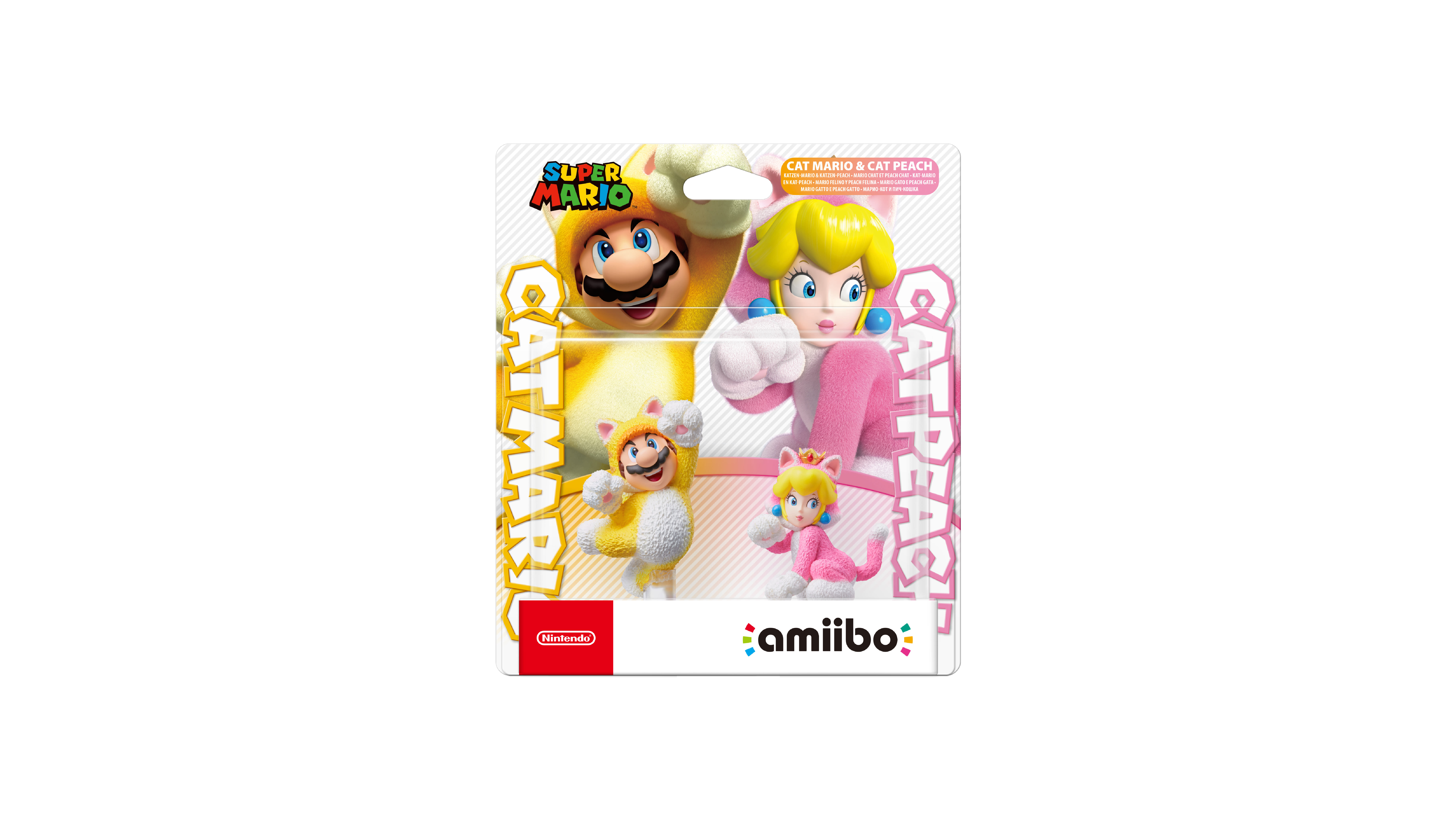 Cat Mario & Cat Peach amiibo Packshot