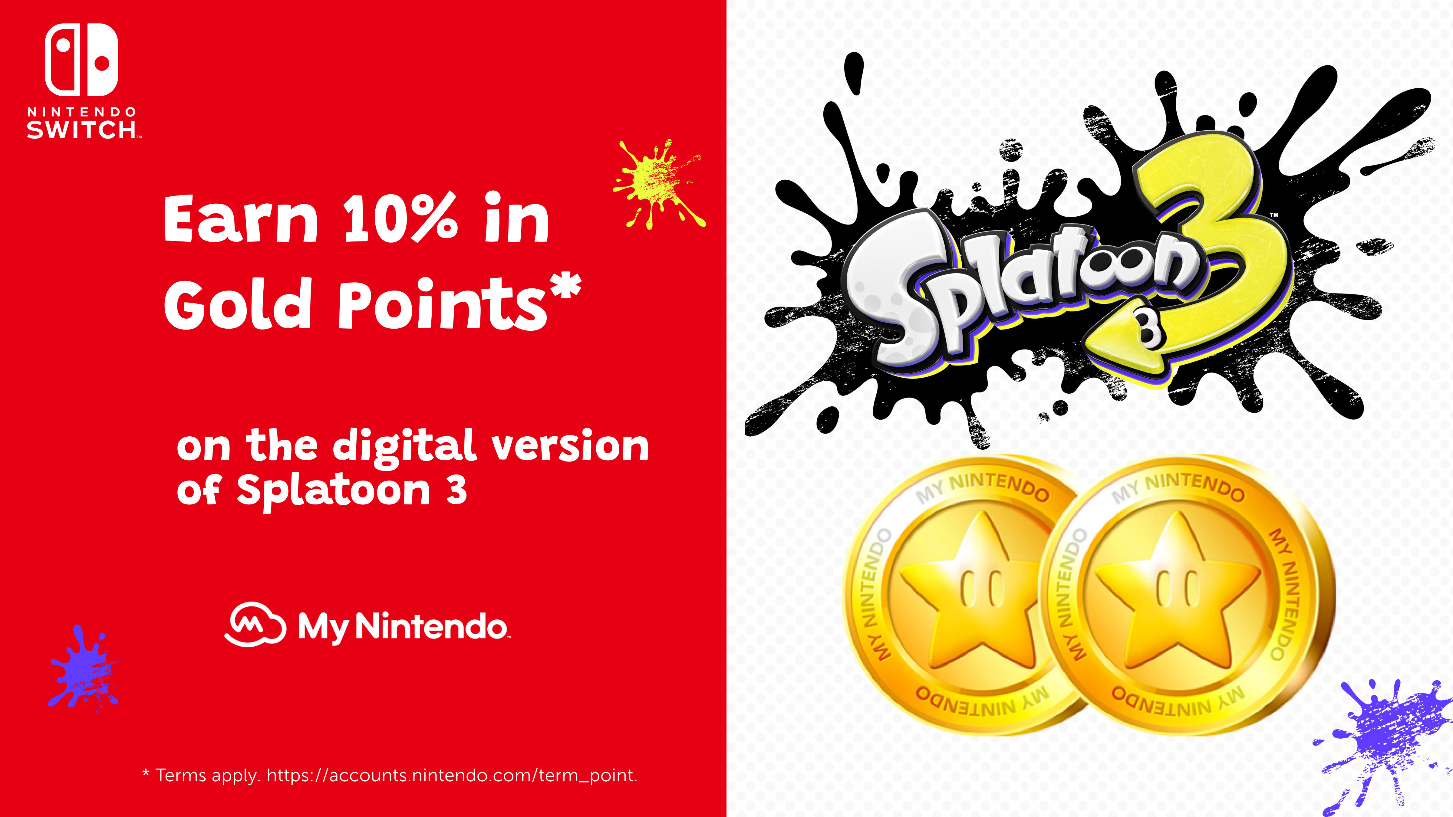Catch double Gold Points with the digital version of Splatoon 3 - Hero