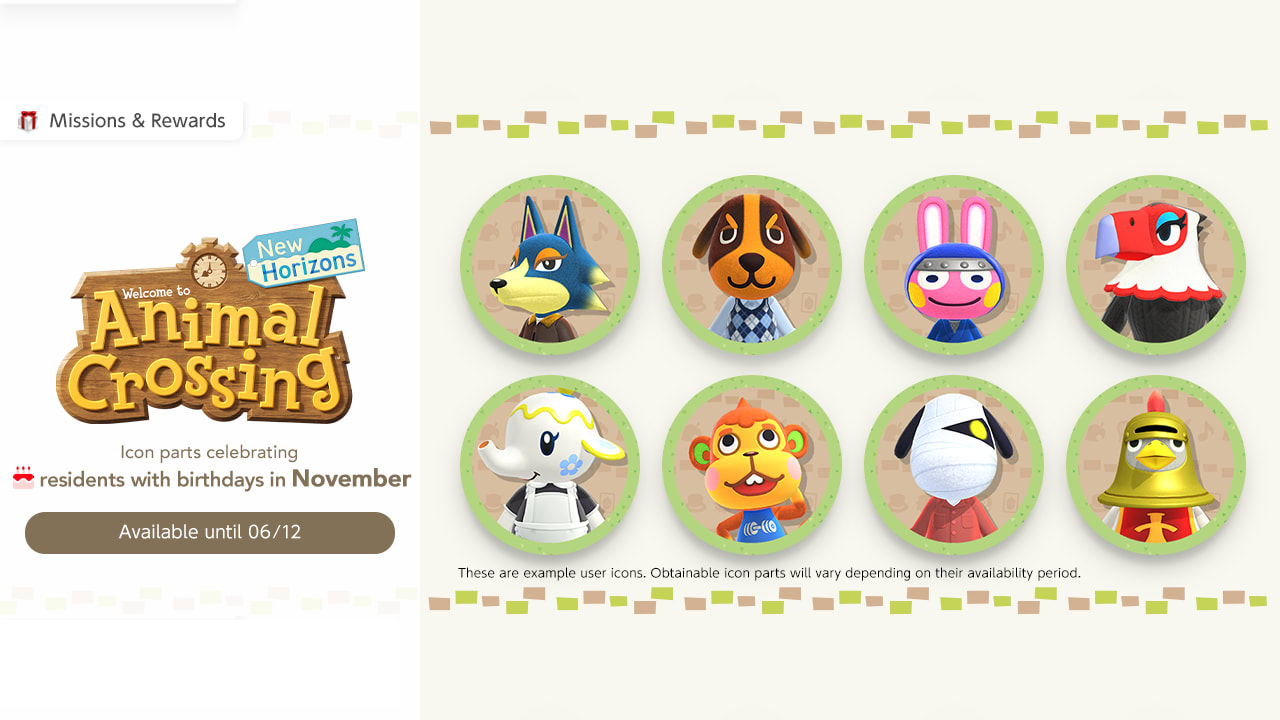 Nintendo Switch Online Monthly Recap: NOVEMBER Missions and Rewards Animal Crossing