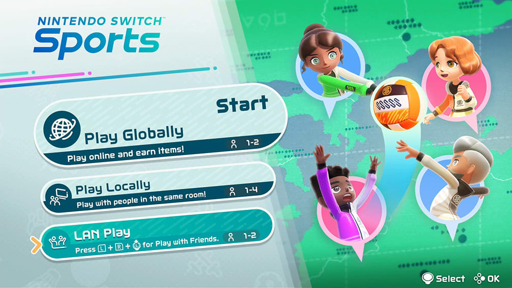 How to Use the LAN Play Feature of Nintendo Switch Sports Main Menu