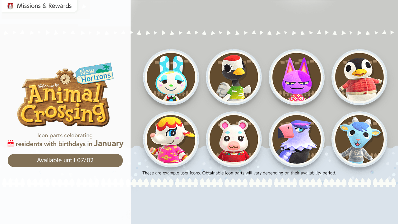 Missions & Rewards: What’s new in January Animal Crossing