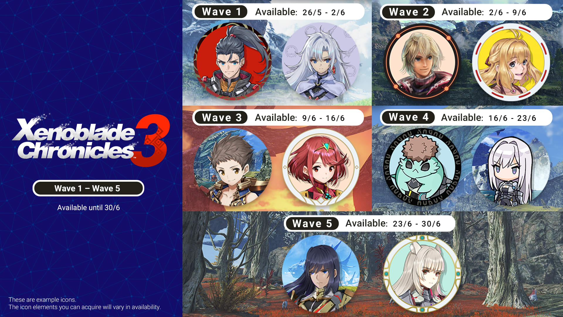 Xenoblade Chronicles 3 Icons Banner