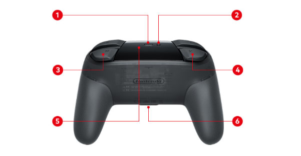 Nintendo Switch Pro Controller Back Diagram