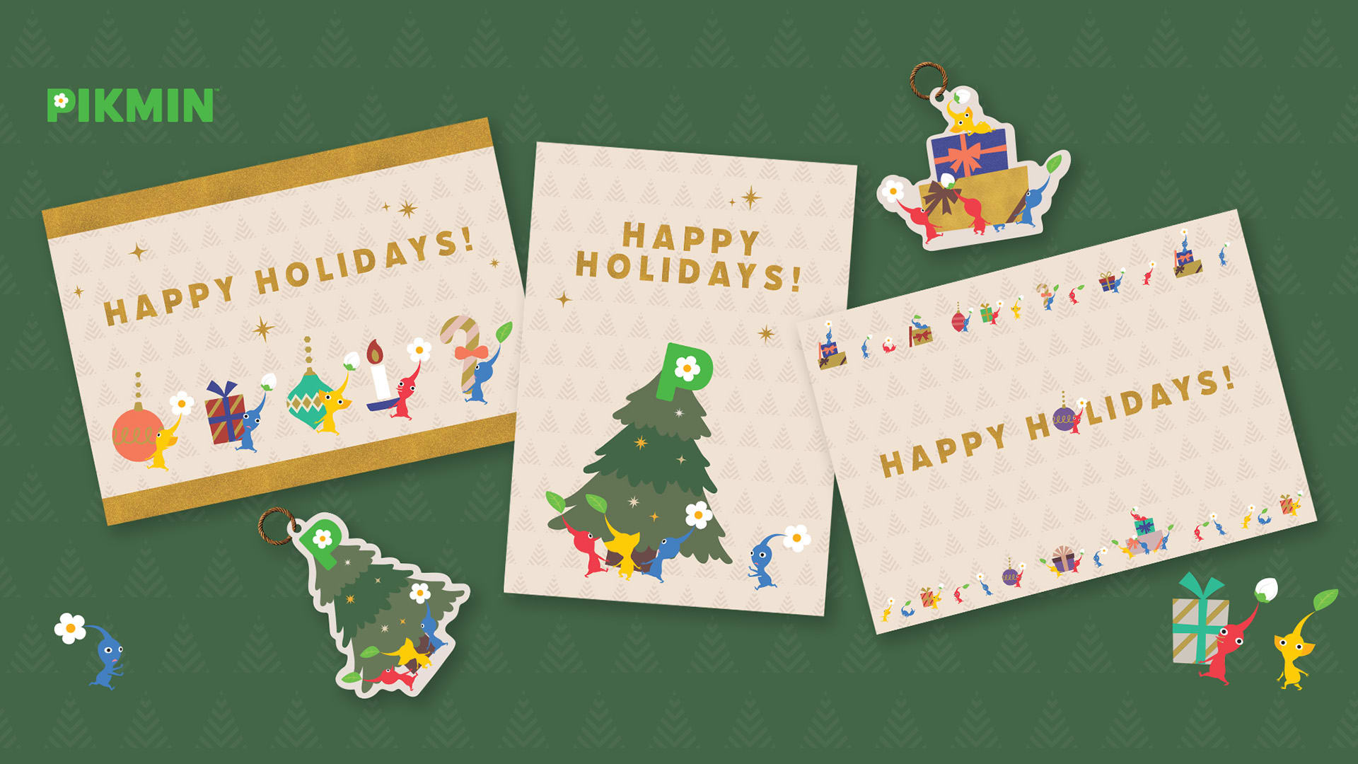 Grab some free Pikmin greeting cards and decorations Hero Banner
