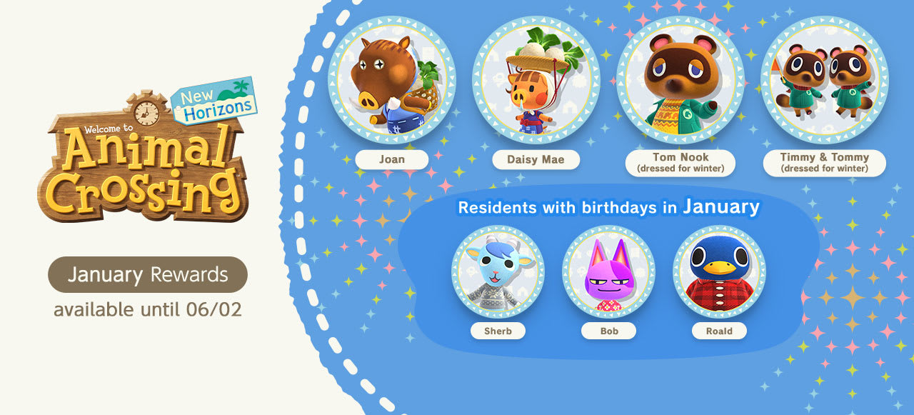 NSO Magazine: January Edition 2024 Missions and Rewards Animal Crossing