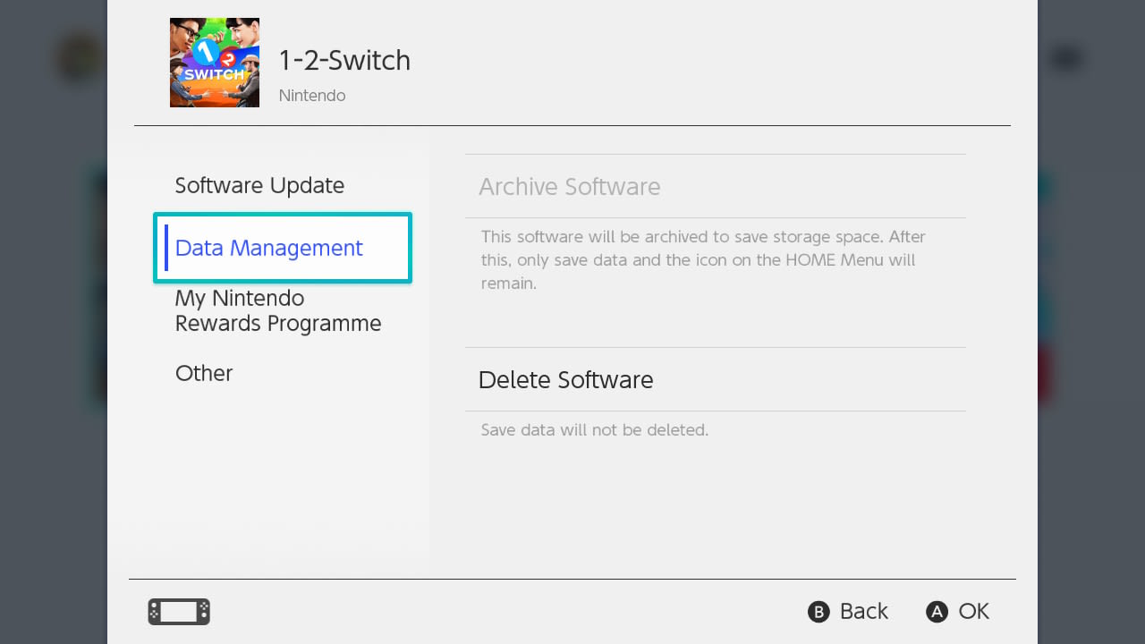 Data management to delete software
