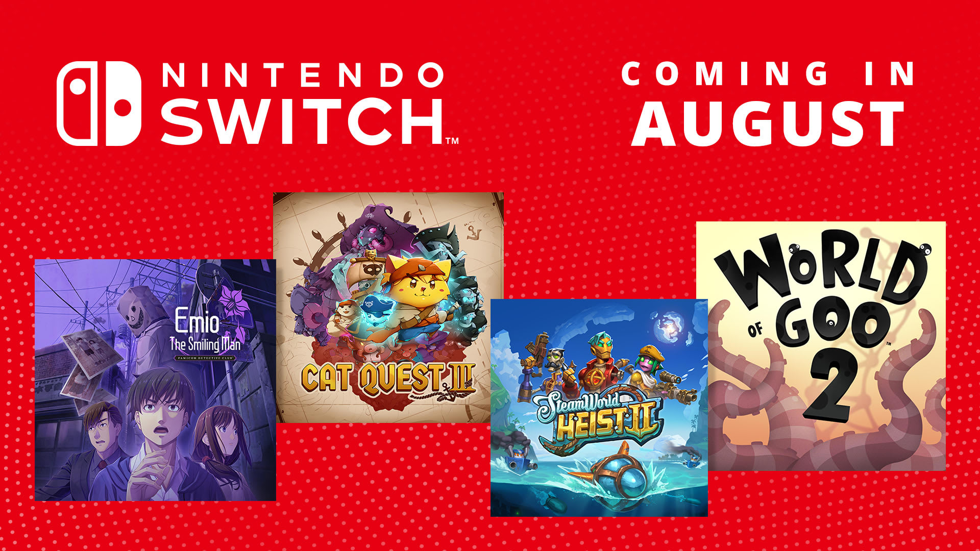 Upcoming Nintendo Switch games – August 2024 Hero