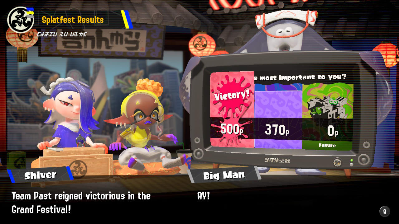 And the latest Splatfest winner is Team Past Image 1