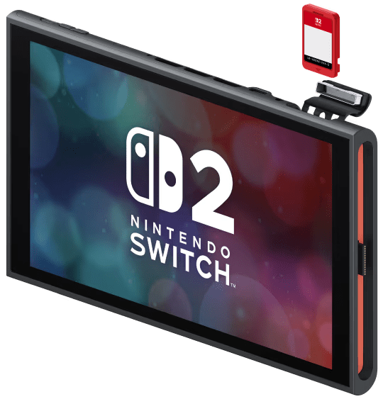 Inserting a game-key card into a Nintendo Switch 2 system