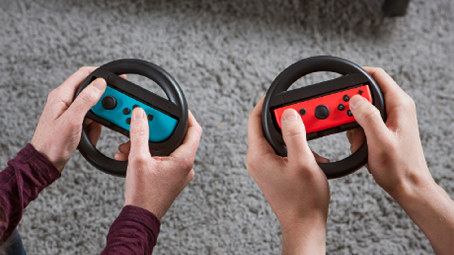 JoyHood Lenkrad für Switch/Switch OLED Joy-Con Controller, Racing Wheel  Kompatibel mit Mario Kart 8 Deluxe [2er Pack] - Schwarz
