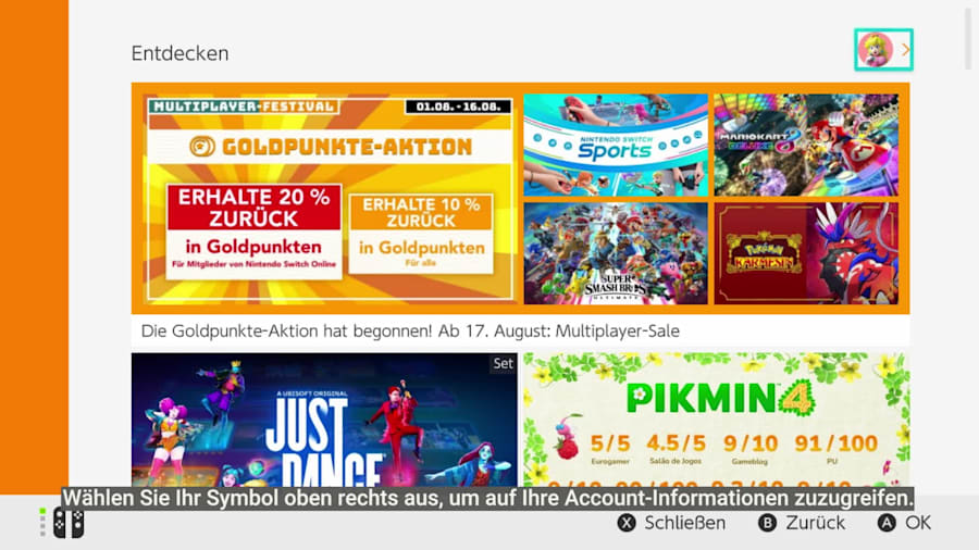 So rufen Sie die Nintendo eShop-Historie auf Nintendo Switch auf