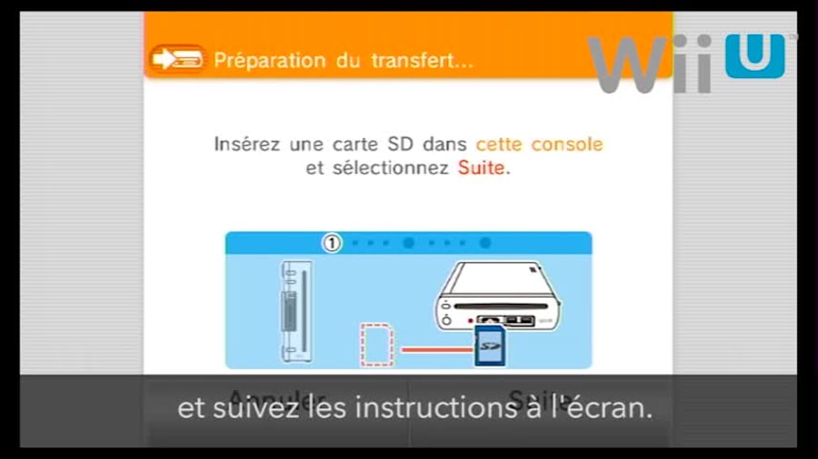 Transférer d'une Wii vers une Wii U