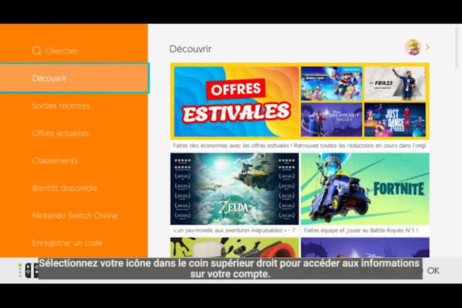 Comment consulter l'historique du Nintendo eShop sur la console Nintendo Switch ?